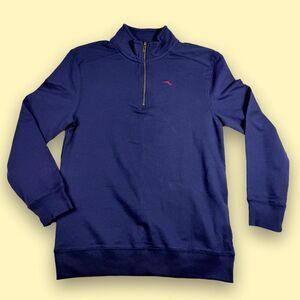 NWT Tommy Bahama Kids Navy Blue 1/4 Zip Pullover Sweatshirt
